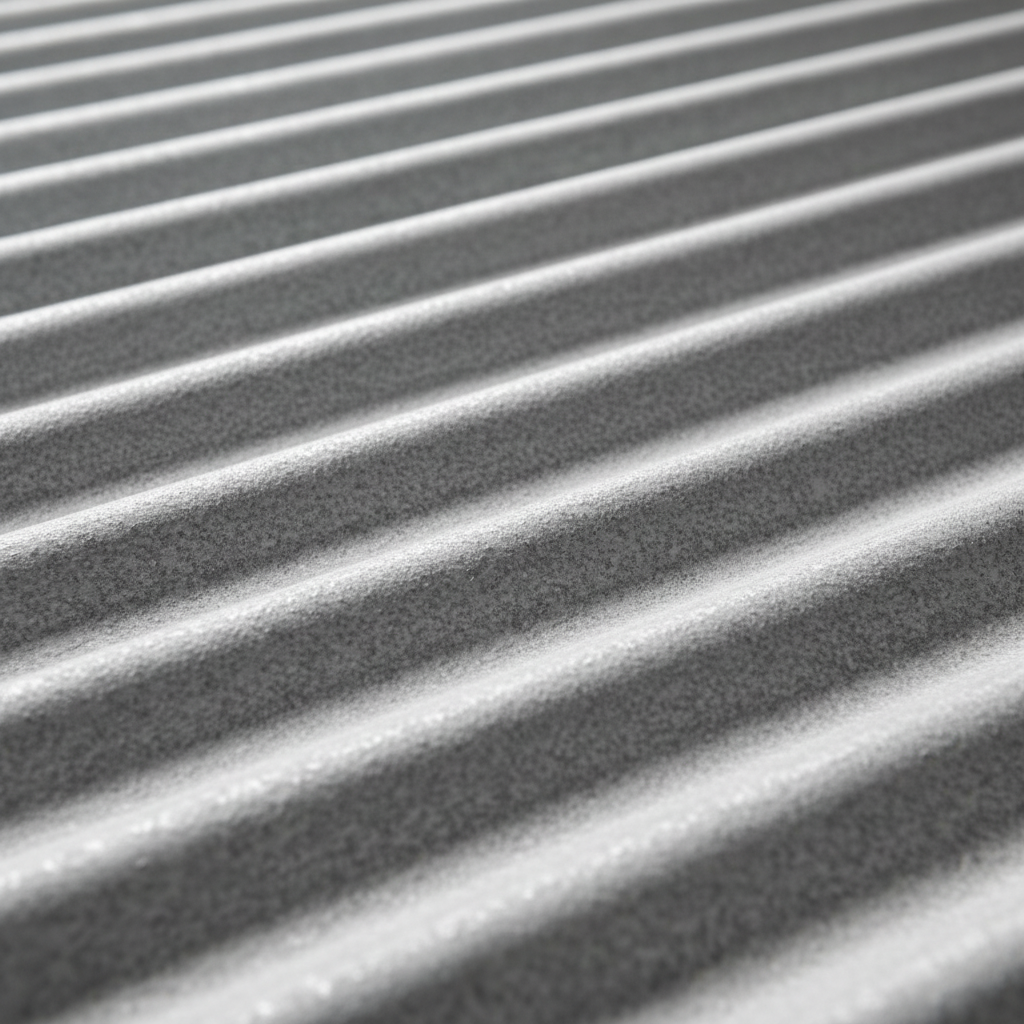 Antique Finish Corrugated Steel - Light Gray